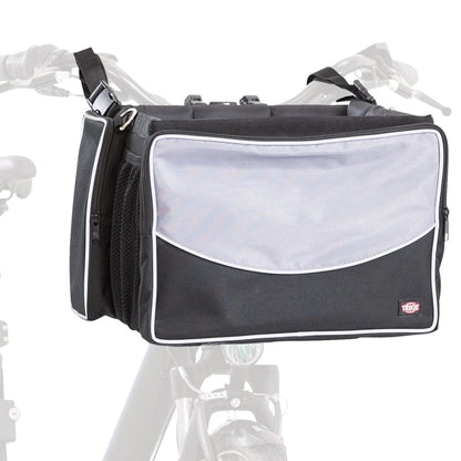 TRIXIE Panier avant de vélo pour animaux 41x26x26 cm Noir et gris