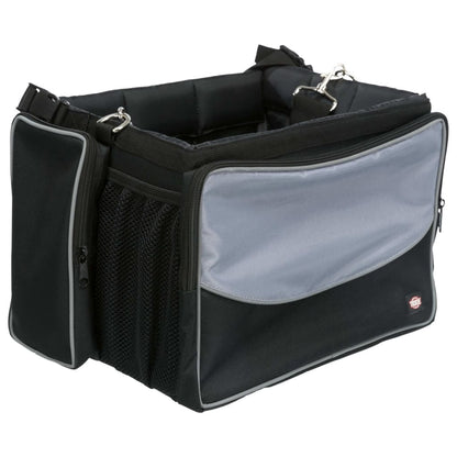 TRIXIE Panier avant de vélo pour animaux 41x26x26 cm Noir et gris