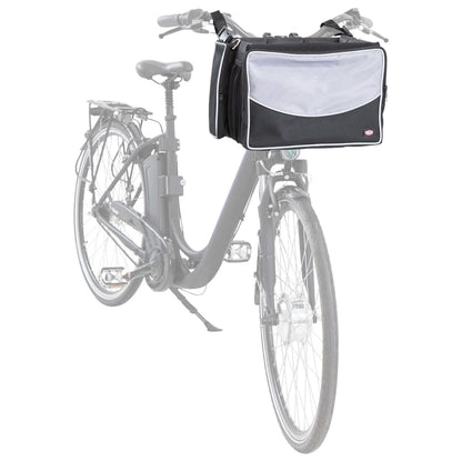 TRIXIE Panier avant de vélo pour animaux 41x26x26 cm Noir et gris