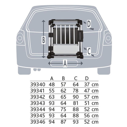 TRIXIE Boîte de transport pour animaux de compagnie L Aluminium