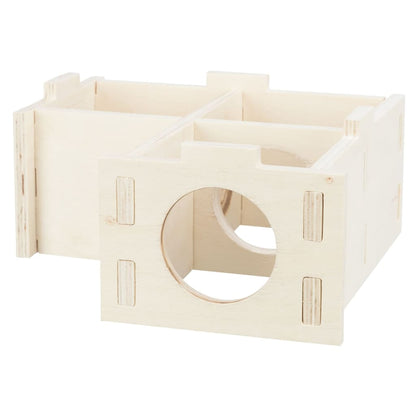 TRIXIE Maison pour rongeurs à 3 chambres 25x10x25 cm Bois