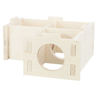 TRIXIE Maison pour rongeurs à 3 chambres 30x12x30 cm Bois