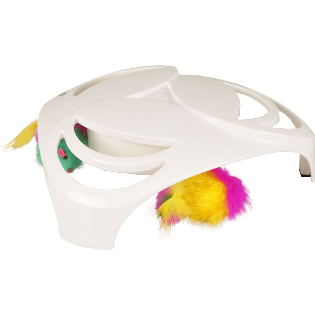 FLAMINGO Jouet pour chats Helico 25x25x8 cm Blanc