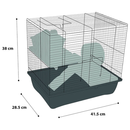 FLAMINGO Cage pour hamsters Enzo 2 41,5x28,5x38 cm Bordeaux