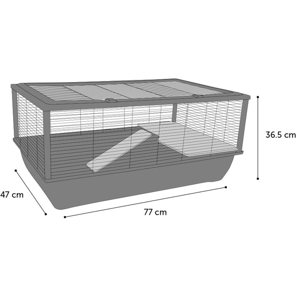 FLAMINGO Cage pour petits animaux Elsa Petit 77x47x36,5 cm