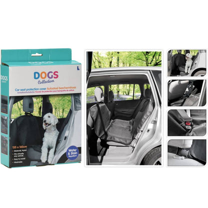 Pets Collection Housse de protection de siège d’auto pour animaux Noir