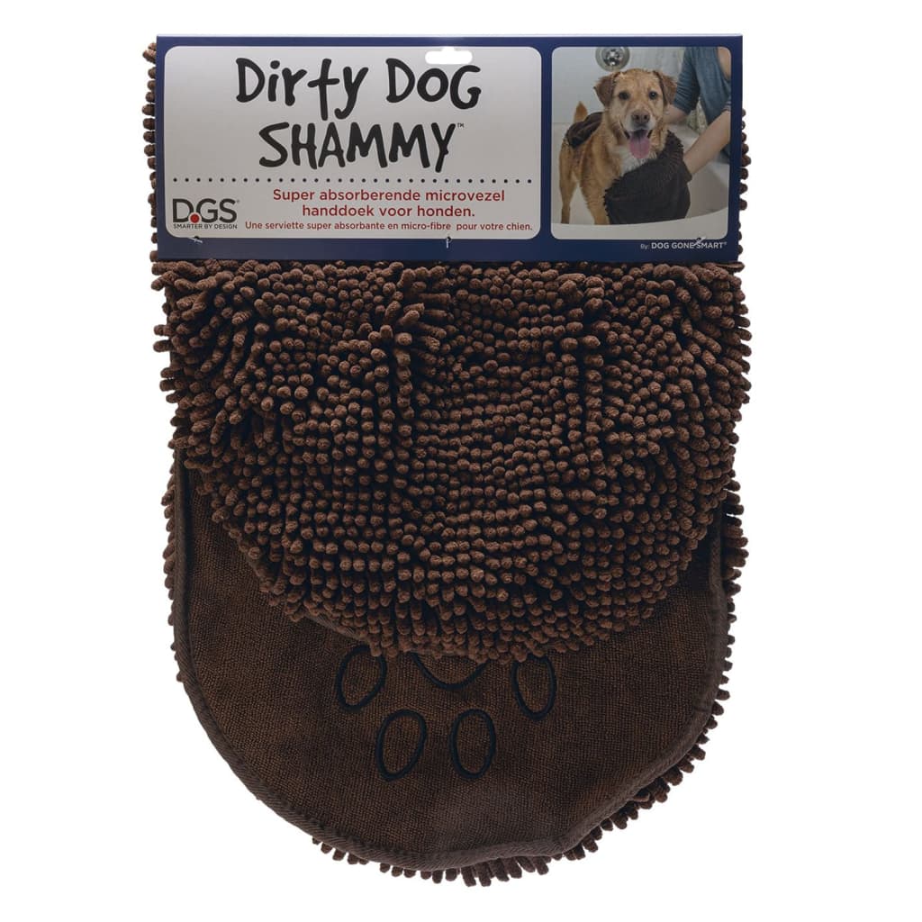 DOG GONE SMART Serviette de toilette chien sale Shammy 80x35 cm Marron