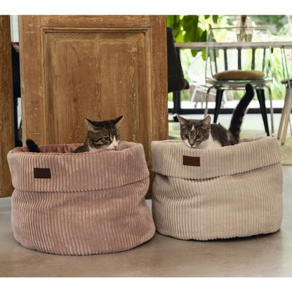 Designed by Lotte Lit nervuré pour chat Rose 50x35 cm