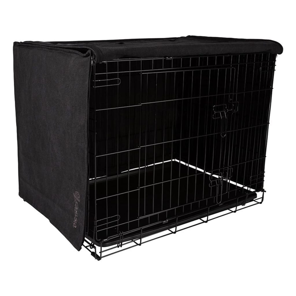 DISTRICT70 Couverture de cage pour chien Gris foncé M