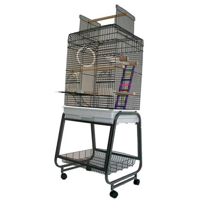 Strong Cage pour perroquetd Villa Aurelia Gris 56 x 43 x 154 cm