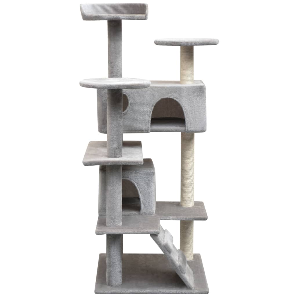 Arbre à chat avec griffoirs en sisal 125 cm Gris