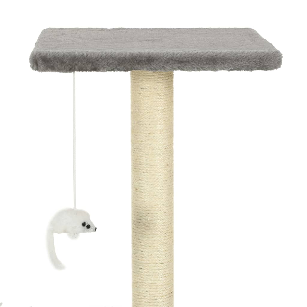 Arbre à chat avec griffoirs en sisal 95 cm Gris