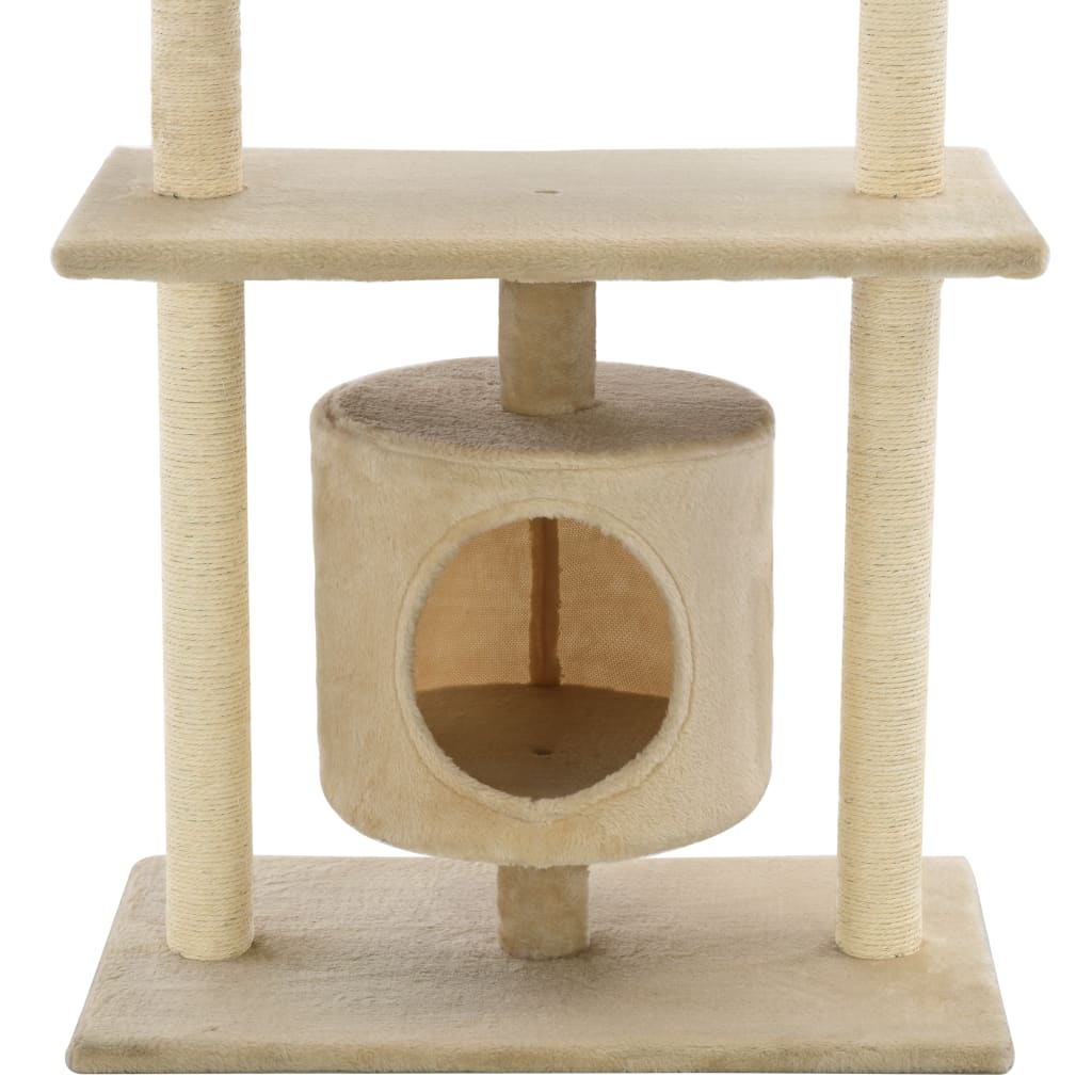 Arbre à chat avec griffoirs en sisal 95 cm Beige