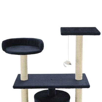 Arbre à chat avec griffoirs en sisal 95 cm Bleu foncé