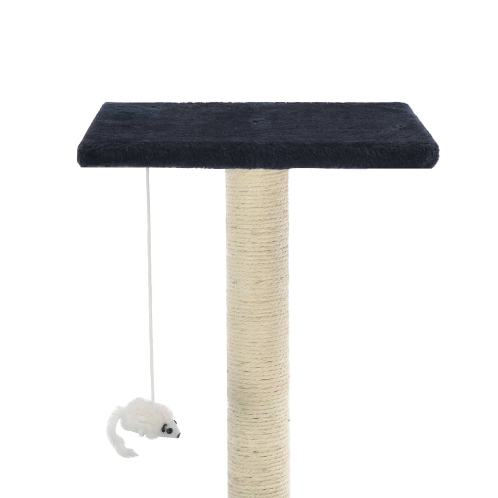 Arbre à chat avec griffoirs en sisal 95 cm Bleu foncé