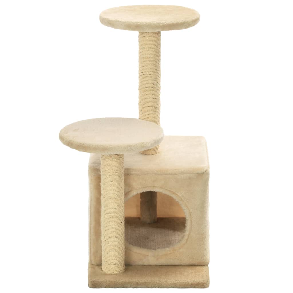 Arbre à chat avec griffoir en sisal 60 cm Beige