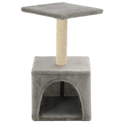 Arbre à chat avec griffoirs en sisal 55 cm Gris