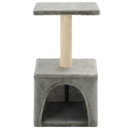 Arbre à chat avec griffoirs en sisal 55 cm Gris