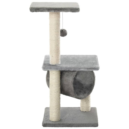 Arbre à chat avec griffoirs en sisal 65 cm Gris