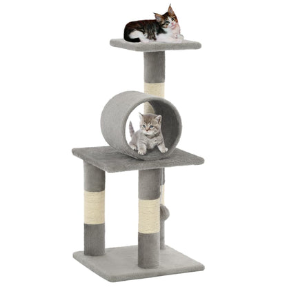 Arbre à chat avec griffoirs en sisal 65 cm Gris