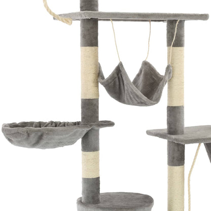 Arbre à chat avec griffoirs en sisal 230-250 cm Gris