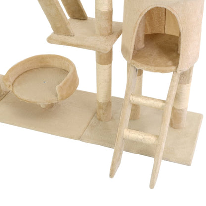 Arbre à chat avec griffoirs en sisal 230-250 cm Beige