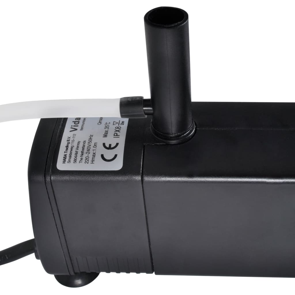 Pompe de filtration d'aquarium avec charbon actif 600 l/h