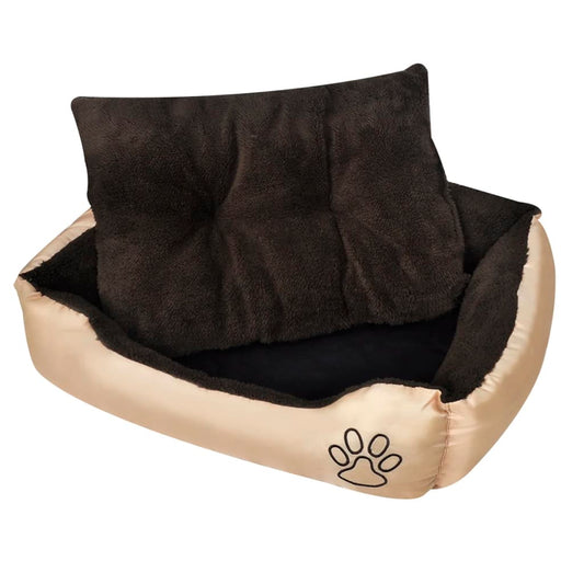 Lit chaud pour chiens avec coussin rembourrée L