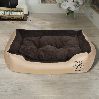 Lit chaud pour chiens avec coussin rembourrée L