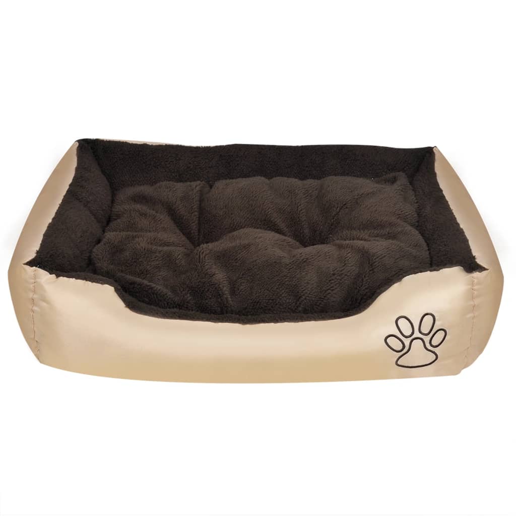 Lit chaud pour chiens avec coussin rembourrée L