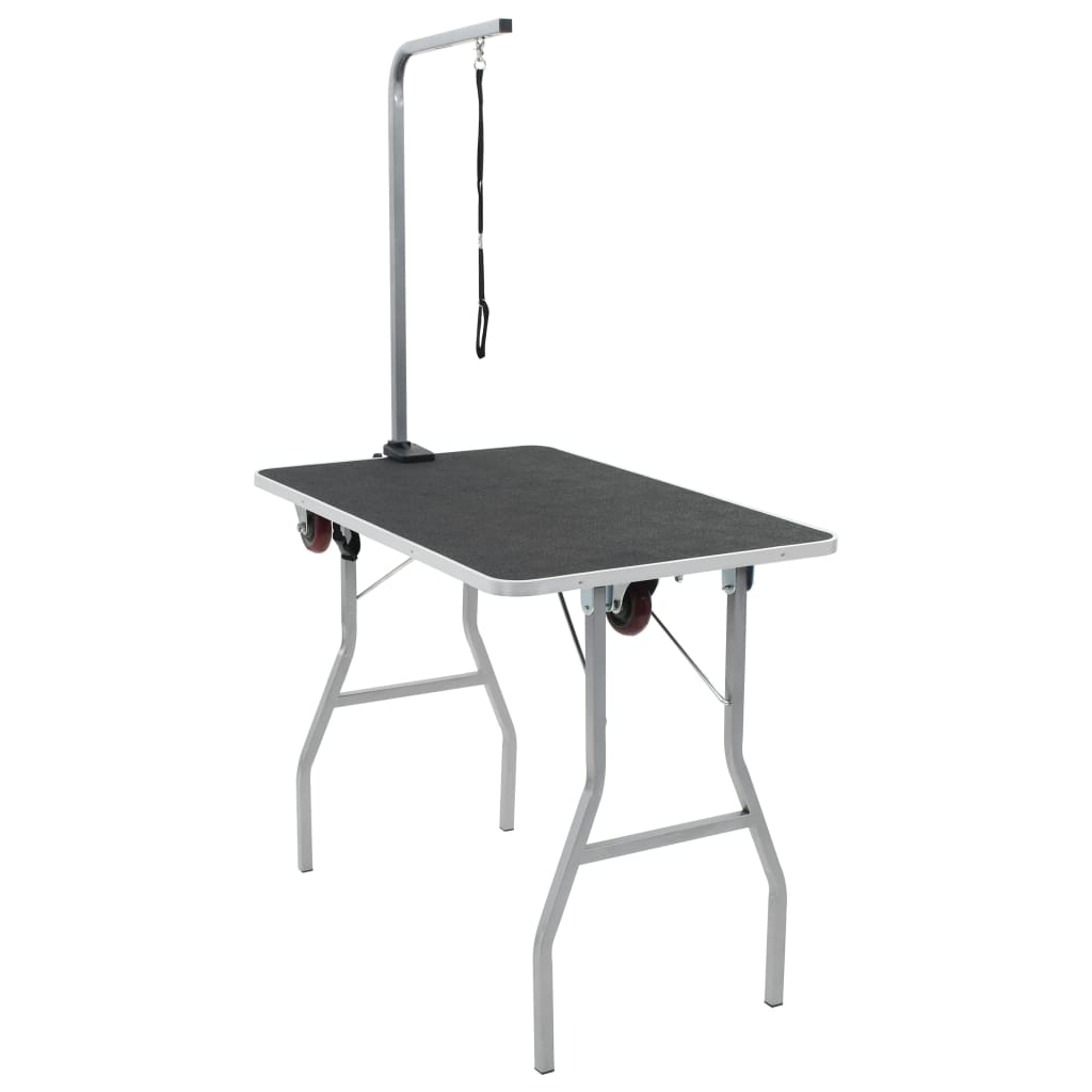 Table de toilettage pour chien portable avec roulettes