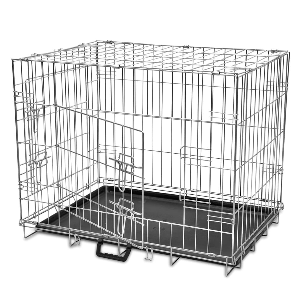 Cage métallique et pliable pour chiens M