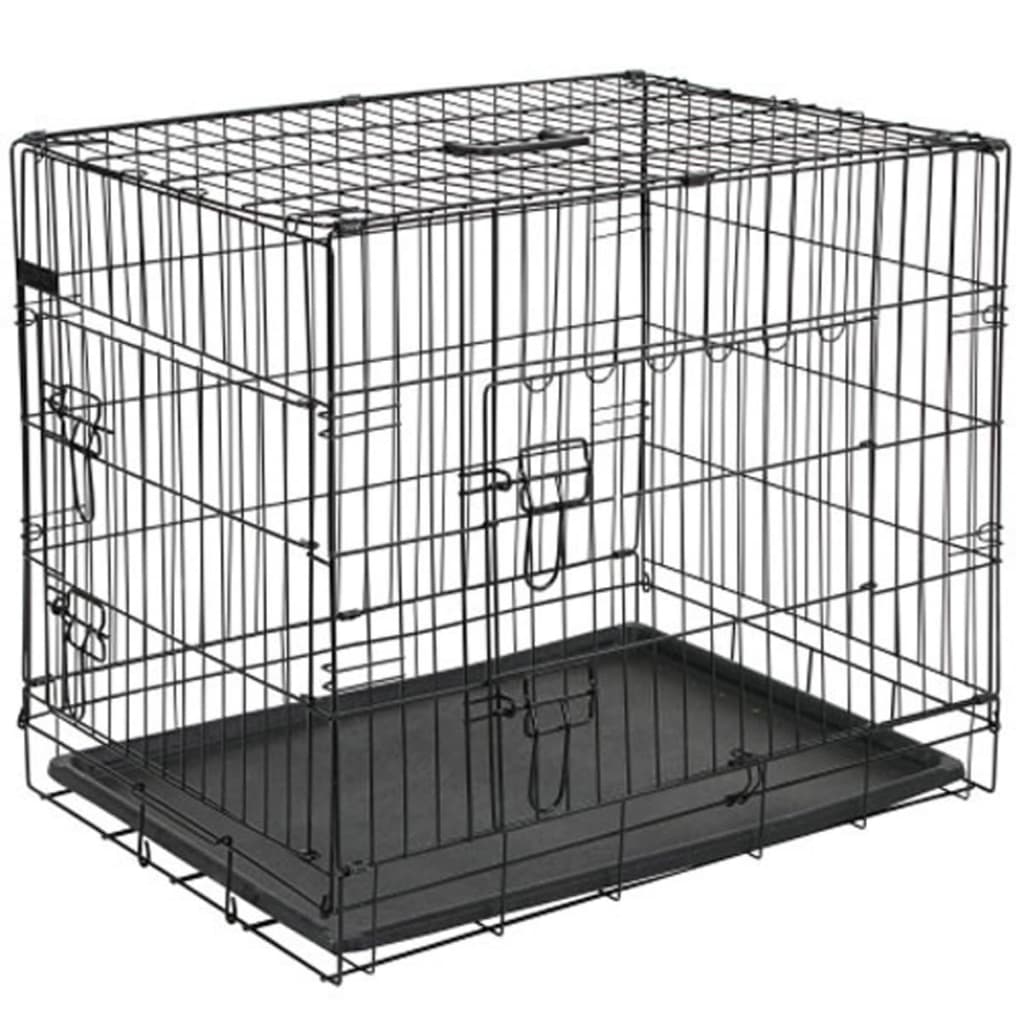 @Pet Caisse de transport pour chien 63x44x50,5 cm Métal Noir