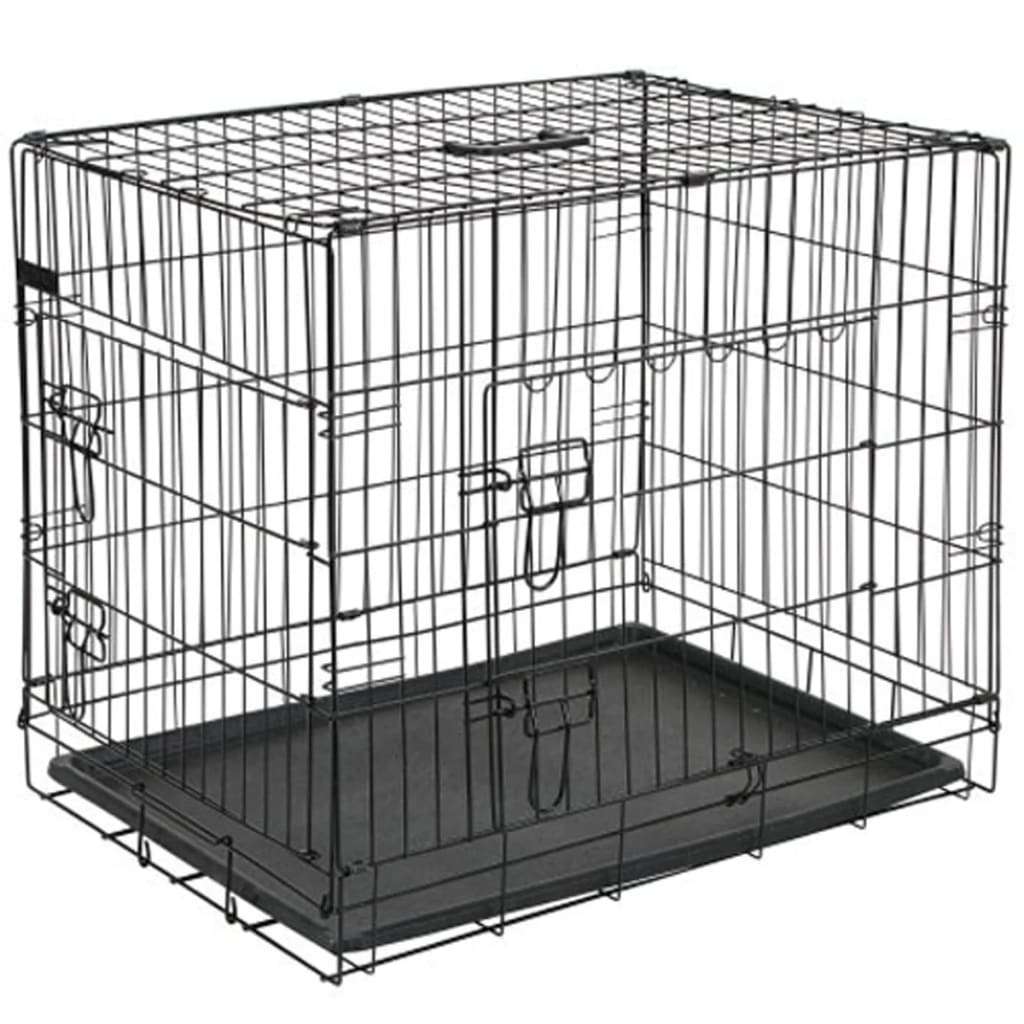 @Pet Caisse de transport pour chien 107x70x77,5 cm Métal Noir