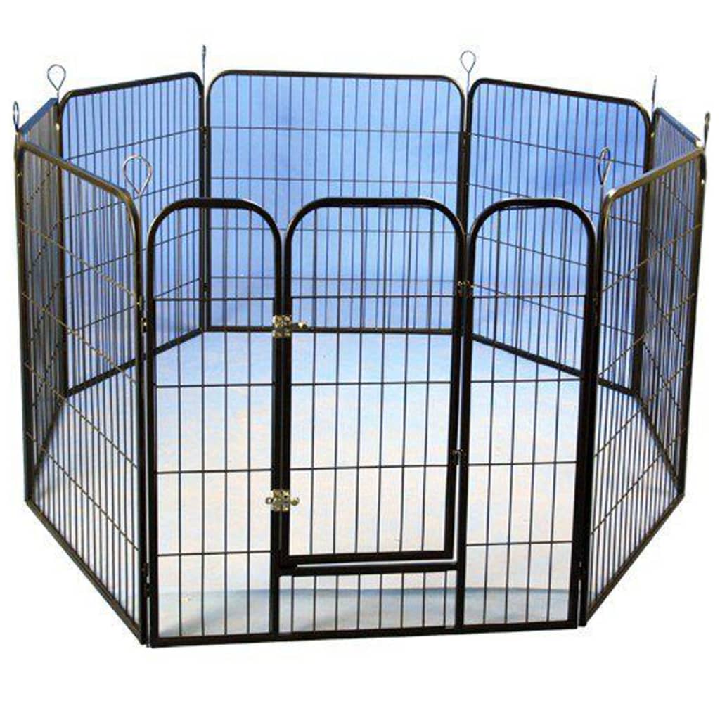 @Pet Parc modulaire pour chiots Noir 79x81 cm