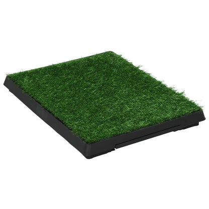 Tapis pour animaux avec plateau et gazon artificiel Vert