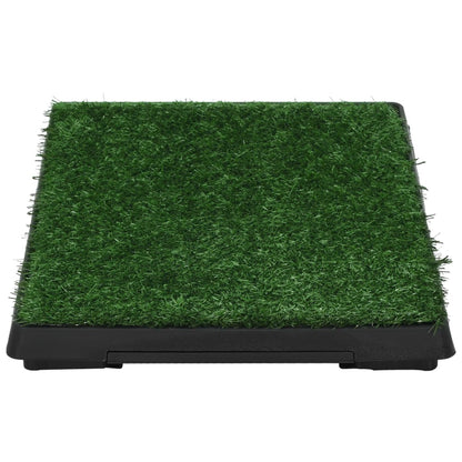 Tapis pour animaux avec plateau et gazon artificiel Vert