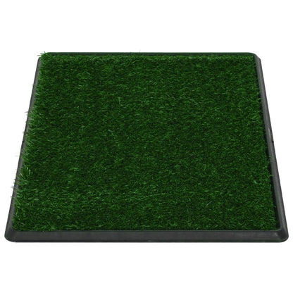 Tapis pour animaux 2 pcs avec plateau et gazon artificiel Vert