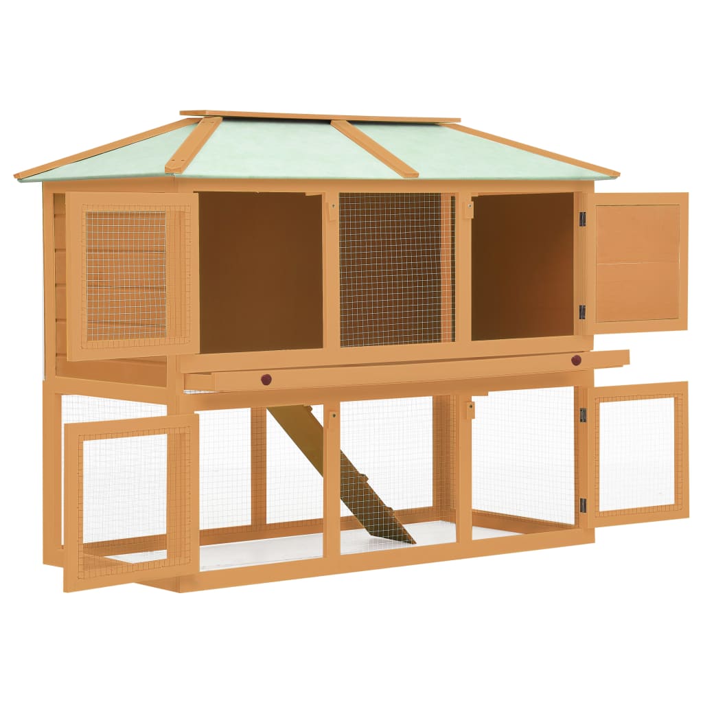 Cage double pour animaux Bois