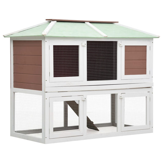 Cage double pour animaux Marron Bois