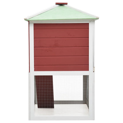 Cage double pour animaux Rouge Bois