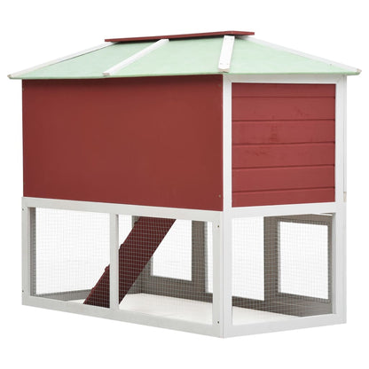 Cage double pour animaux Rouge Bois