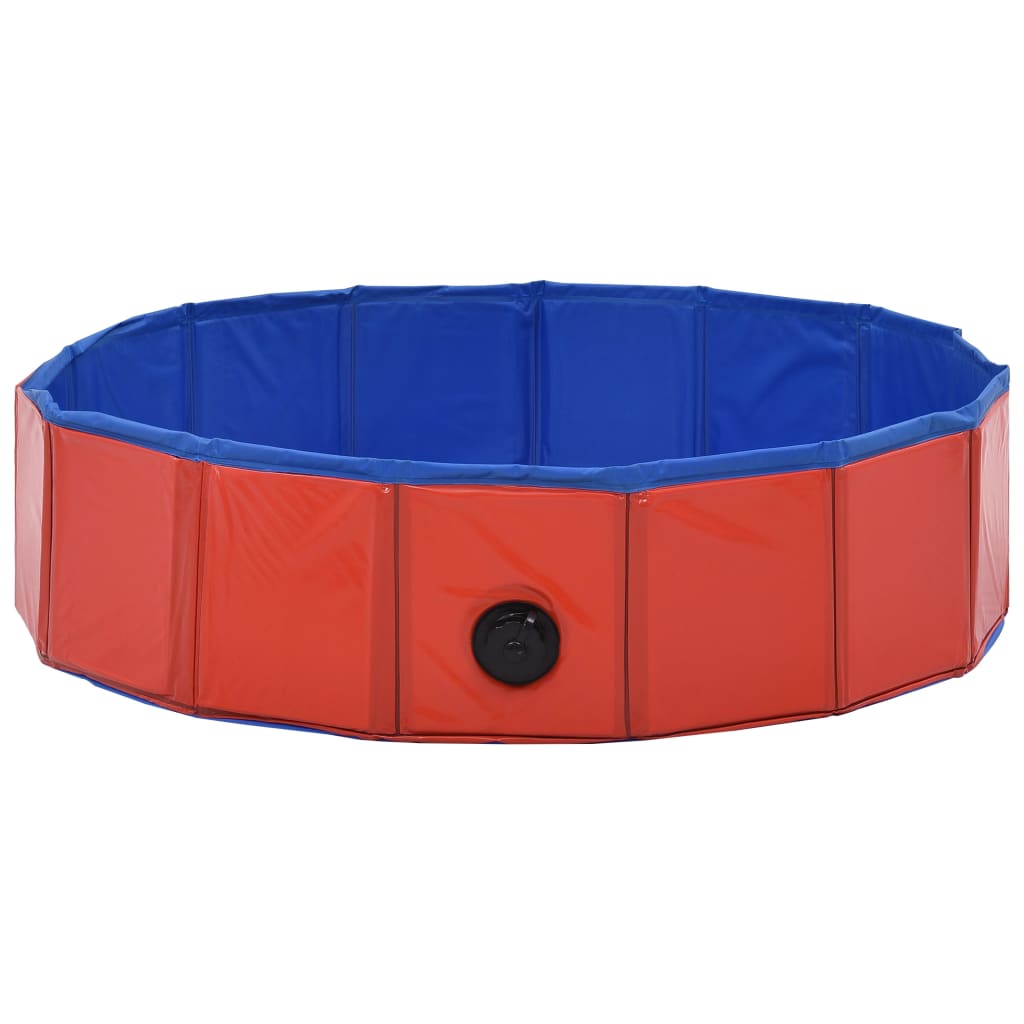 Piscine pliable pour chiens Rouge 80x20 cm PVC