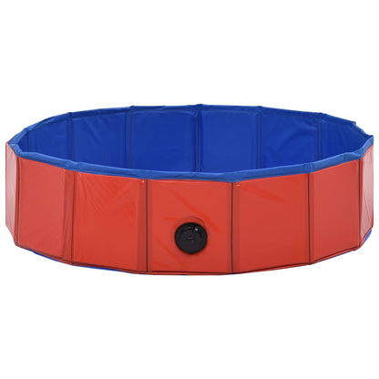 Piscine pliable pour chiens Rouge 80x20 cm PVC