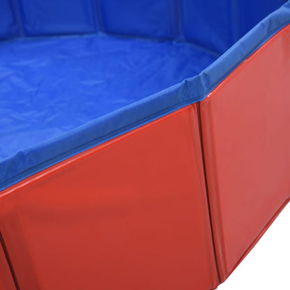 Piscine pliable pour chiens Rouge 80x20 cm PVC