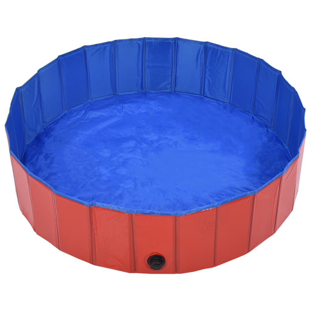 Piscine pliable pour chiens Rouge 120x30 cm PVC