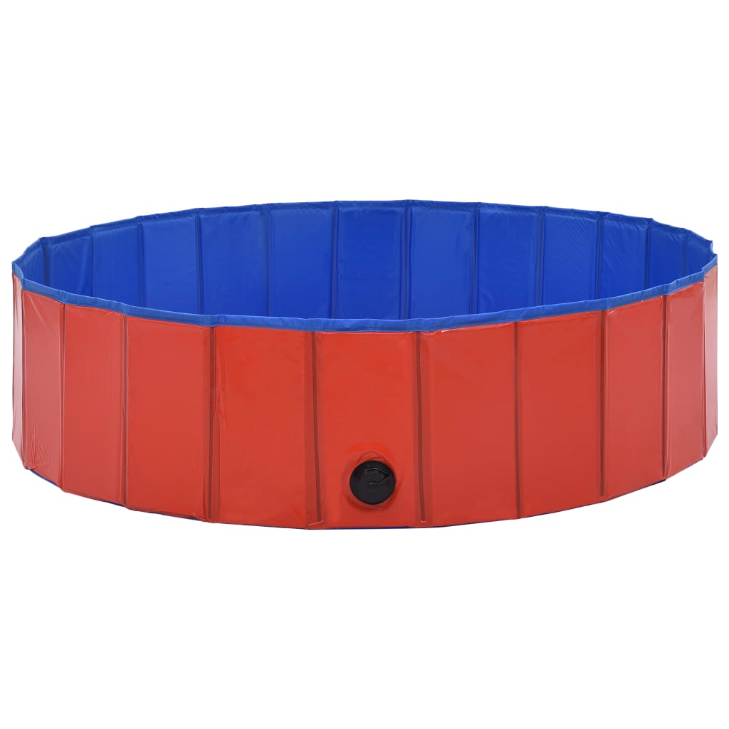 Piscine pliable pour chiens Rouge 120x30 cm PVC