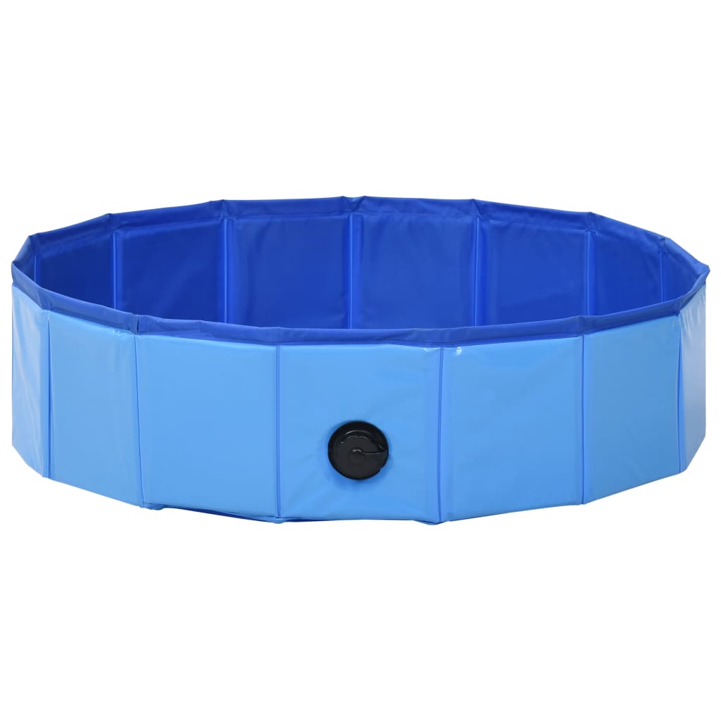 Piscine pliable pour chiens Bleu 80x20 cm PVC