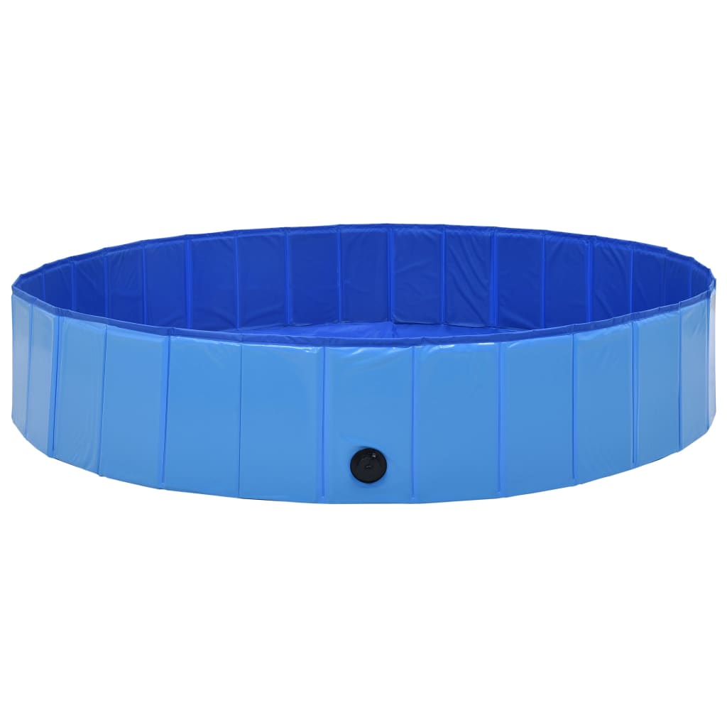 Piscine pliable pour chiens Bleu 160x30 cm PVC