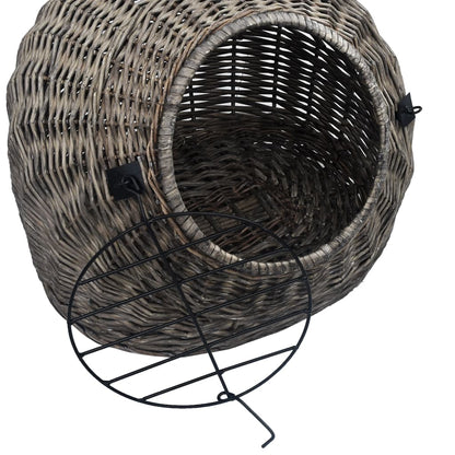 Cage de transport pour chats Gris 45x35x35 cm Saule naturel